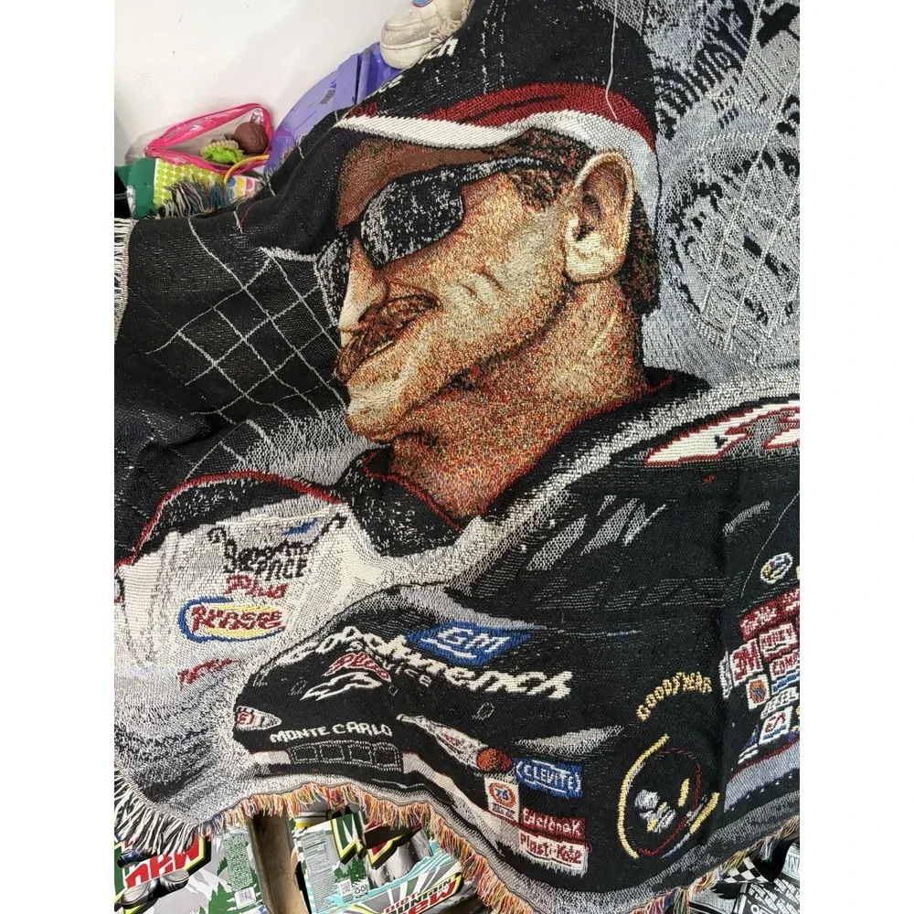 Vintage Racing Legend # 3 Dale Earnhardt Sr. Wall Woven Tapestry 48 X 60